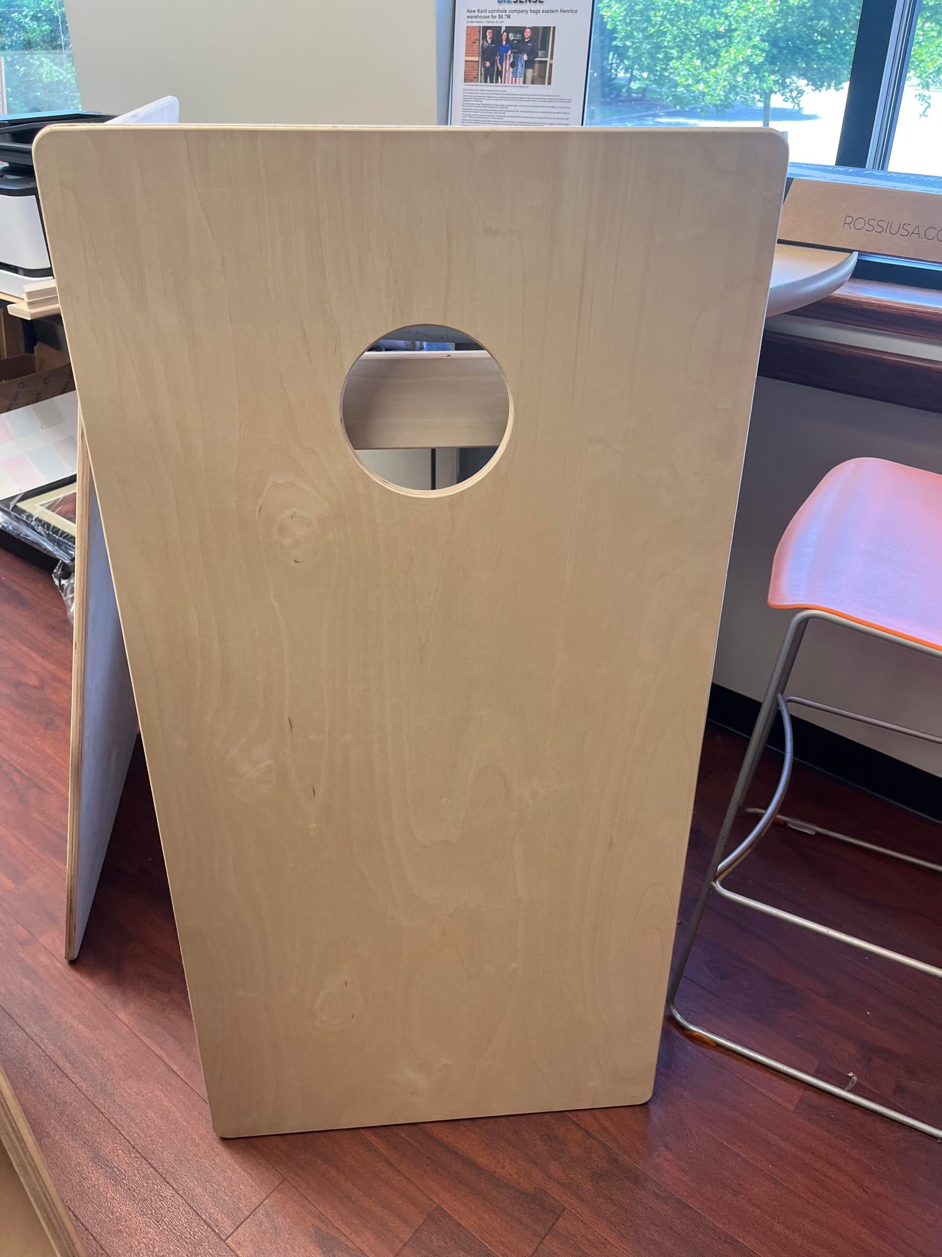 unassembled cornhole boards 