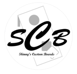 skinnys custom boards logo